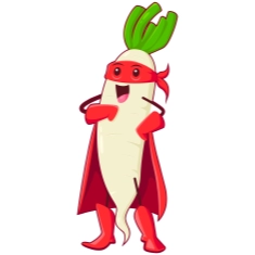 Craft Supply Classroom Cutout | Superhero Daikon Radish Vegetable Cutout